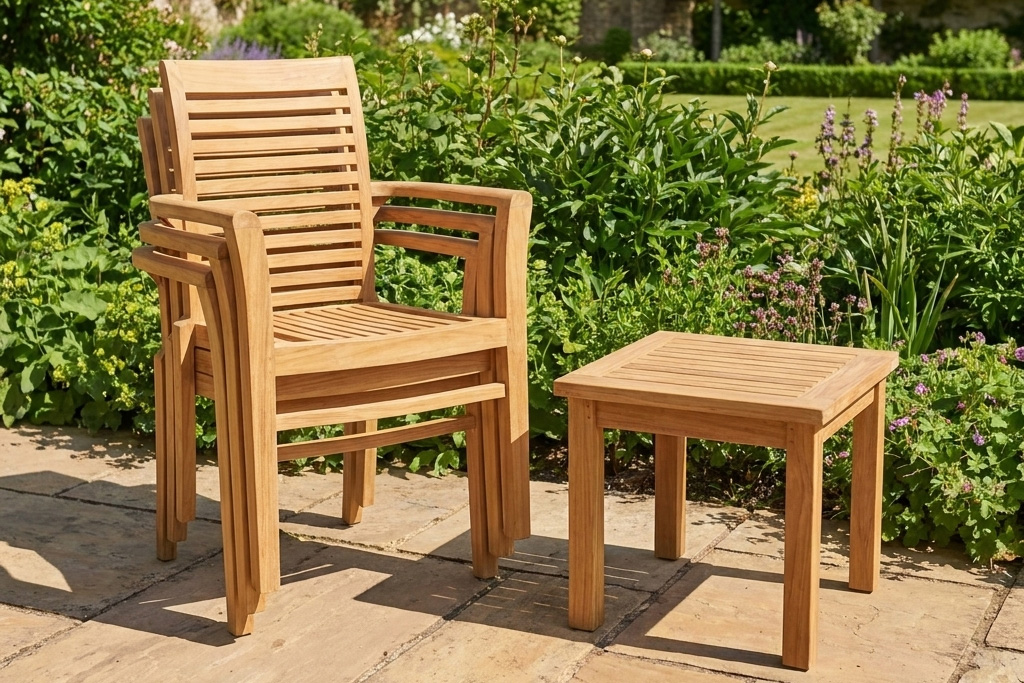 Garten Stapelstühle aus Teak